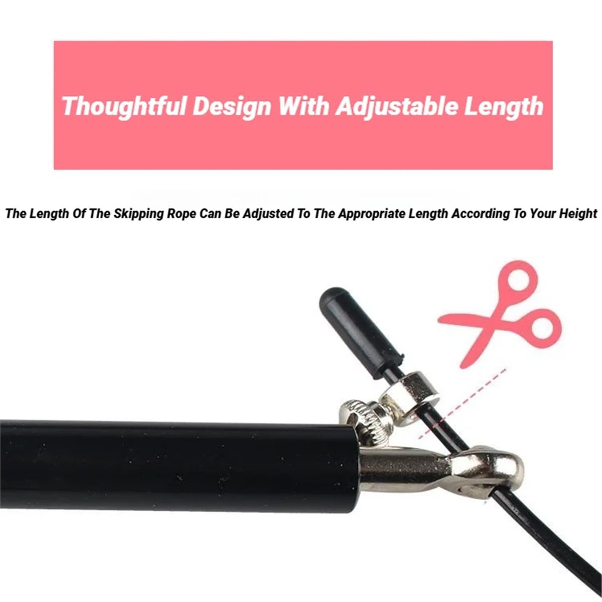 Jump Rope Speed Bearing - POPULAR-Adjustable Aluminum Handle Wire Rope Skipping