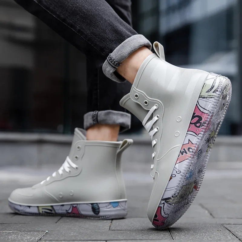 Men Rain Boots Fashion Trendy  - đánh giá và giá Crossfit Male