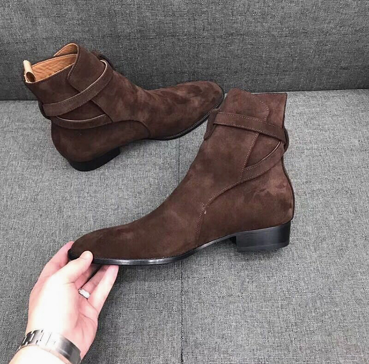 Black Brown Genuine Cow Suede  - đánh giá và giá Crossfit Male