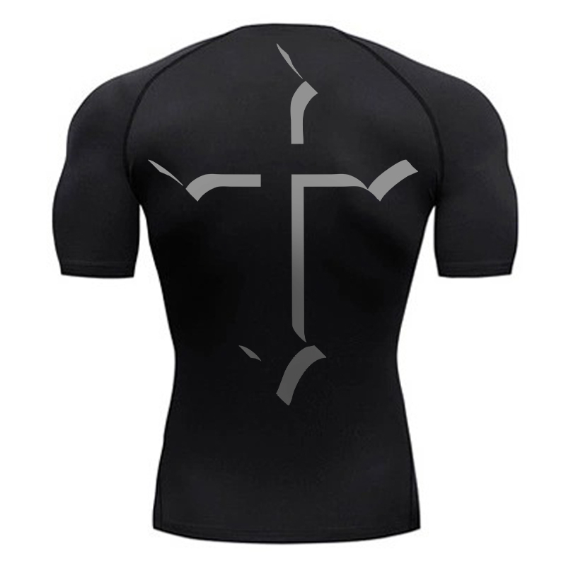 Cross Print Compression Shirt  - đánh giá và giá Crossfit Gym