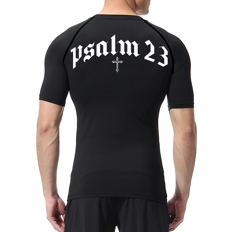 Psalm 23 Cross Print Compressi - đánh giá và giá Crossfit Gym